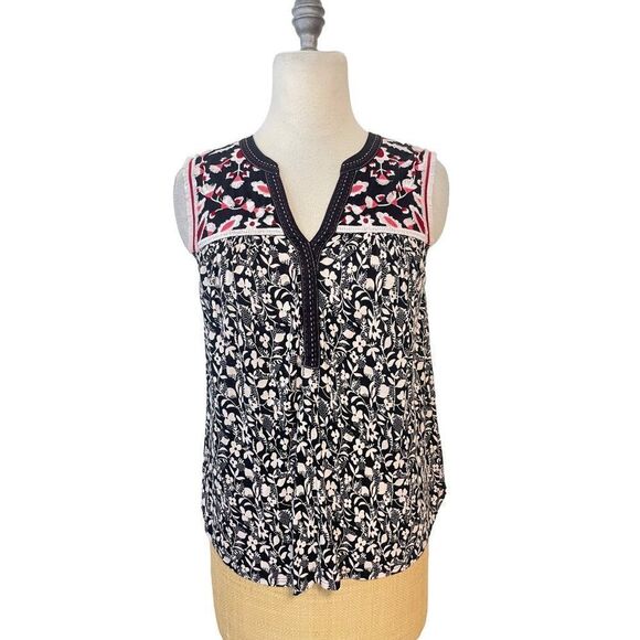 Anthropologie One September Fringe Embroidered Top Size XS - Picture 2 of 6